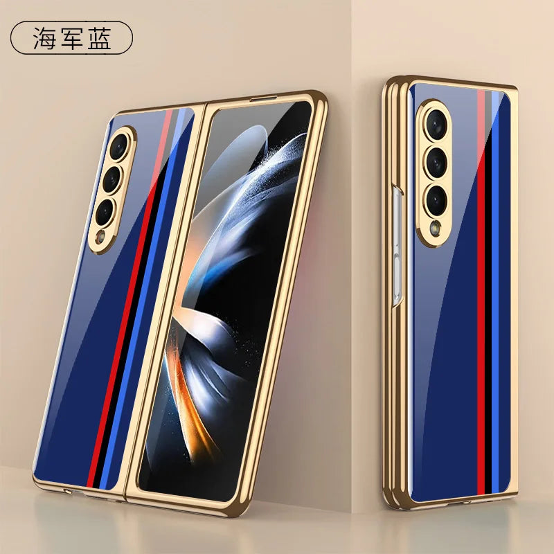 Leather & Tempered Glass Hard Case For Samsung Galaxy Z Fold - Premium Mobile Phone Cases from Dressmycell.com - Just $30! Shop now at Dressmycell.com Leather & Tempered Glass Hard Case For Samsung Galaxy Z Fold - Premium Mobile Phone Cases from Dressmycell.com - Just $30! Shop now at Dressmycell.com